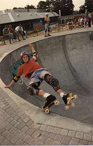 Rider: Brian Wainwright<br> Trick: Layback<br> Spot: Münster Bowl<br> Date: 1989