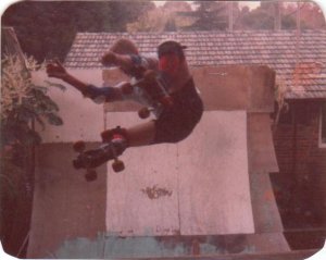 Rider: Joe90<br> Spot: Ben's Ramp<br> Date: 1983<br> Trick: Frontside Air<br> Photographer: Jomby