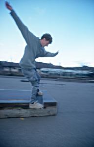 Fahrer: Dirk Hensel, Trick: Board-Slide